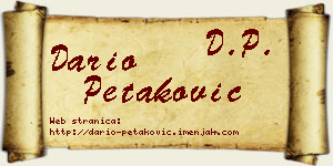 Dario Petaković vizit kartica